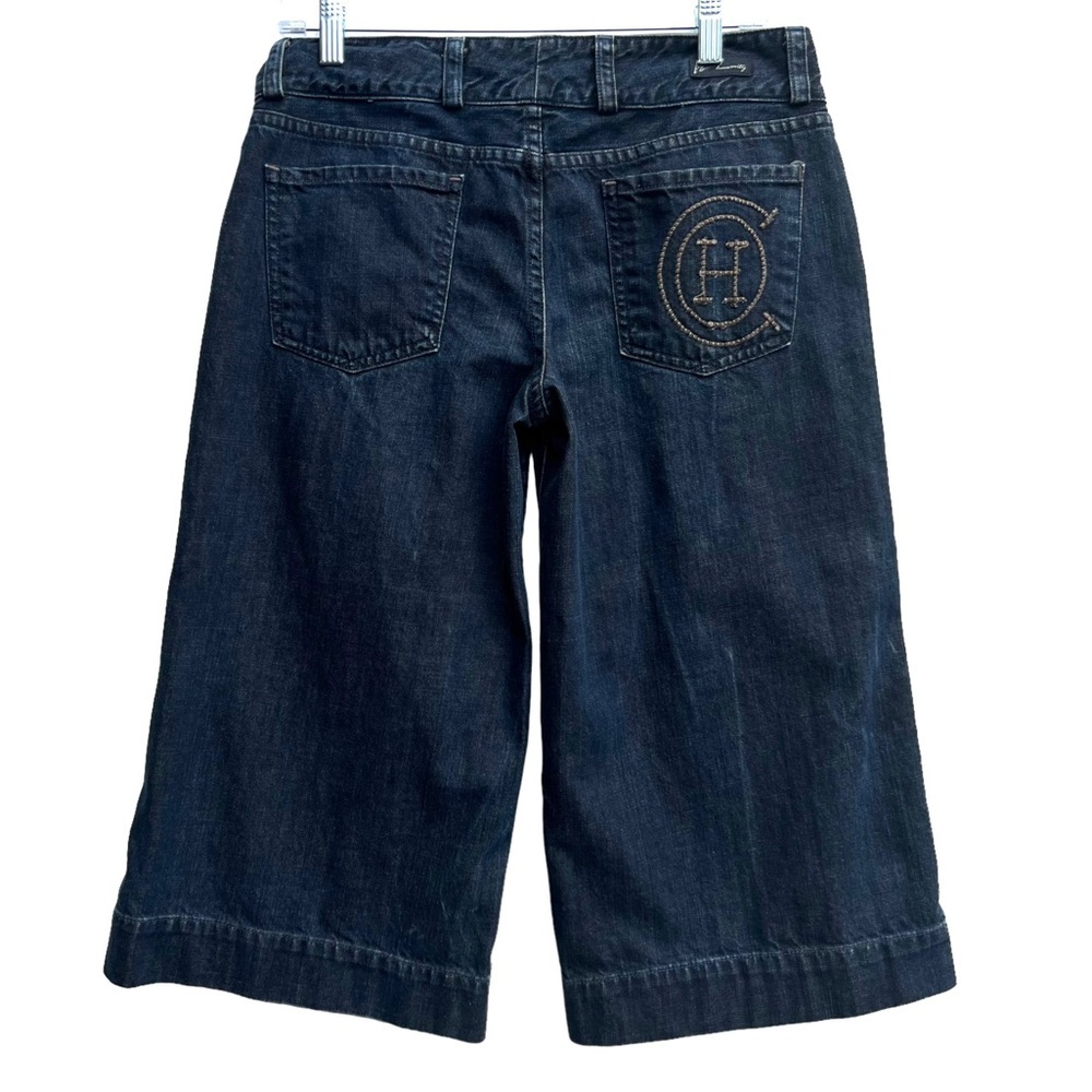 Citizens Of Humanity Dark Indigo Wide Leg Cropped Jeans